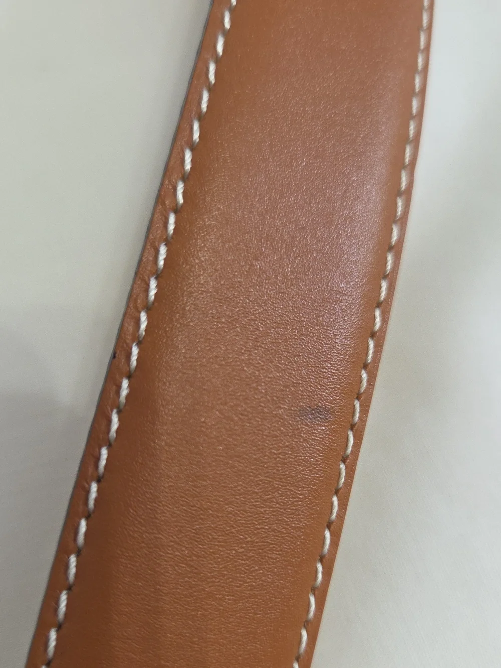 Celine Triomphe Belt Camel Brown Leather 85cm